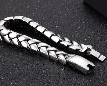 Cast Polished Small Chain Bracelet Men Stainless Steel