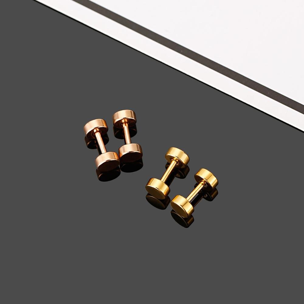 Hand Weight Barbell Stud Earrings