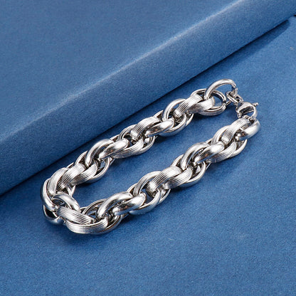 Double Link Anchor Chain Bracelet