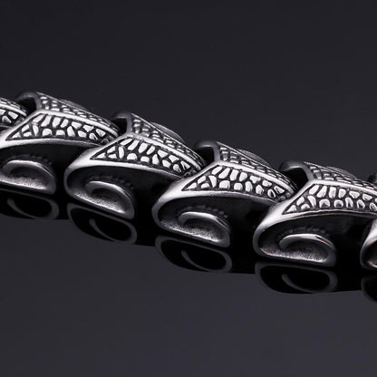 Vintage Dragon Black Stainless Steel Bracelet Punk Mens Bracelets Bangles Fashion Jewelry