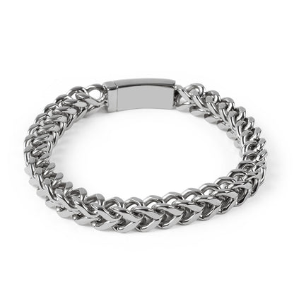Reverse Weave Wheat Chain Bracelet