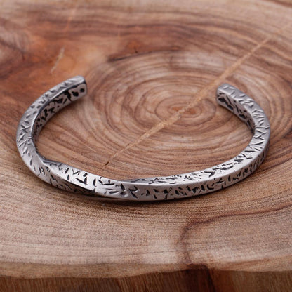 Ancient Forge Weathered Steel Twist Bangle Bracelet