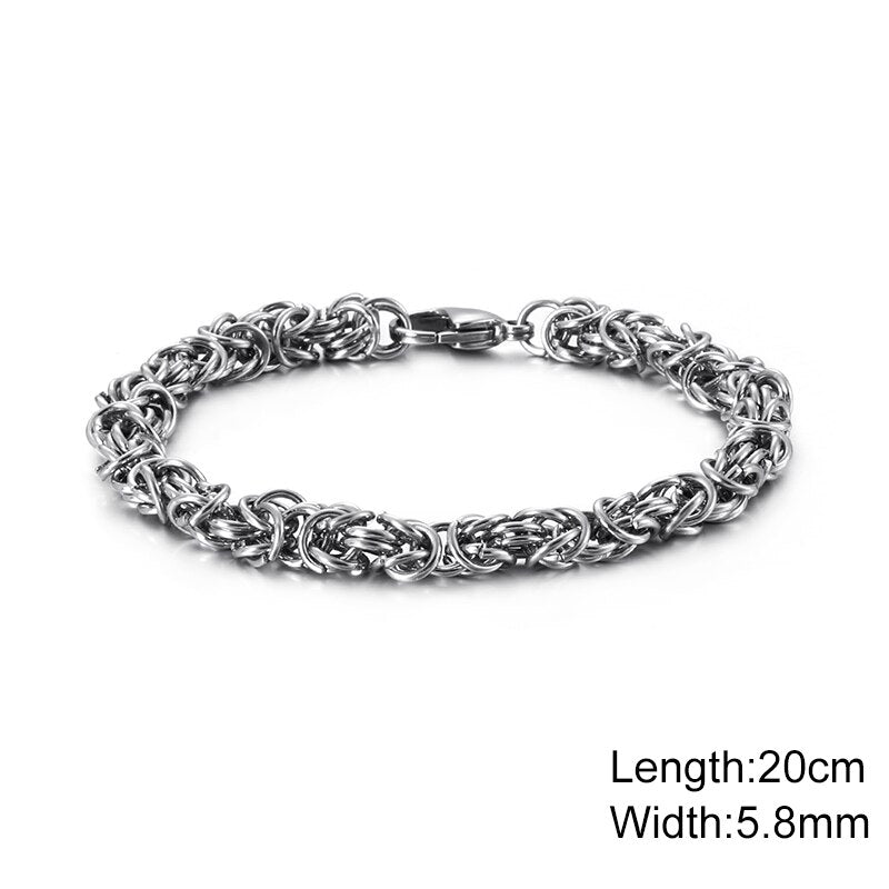 Wholesale Stainless Steel Chain Bracelet Men Irregular Cool Armband Bracelets Male Jewelry