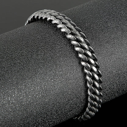 Dual Strand Weathered Chain Bracelet
