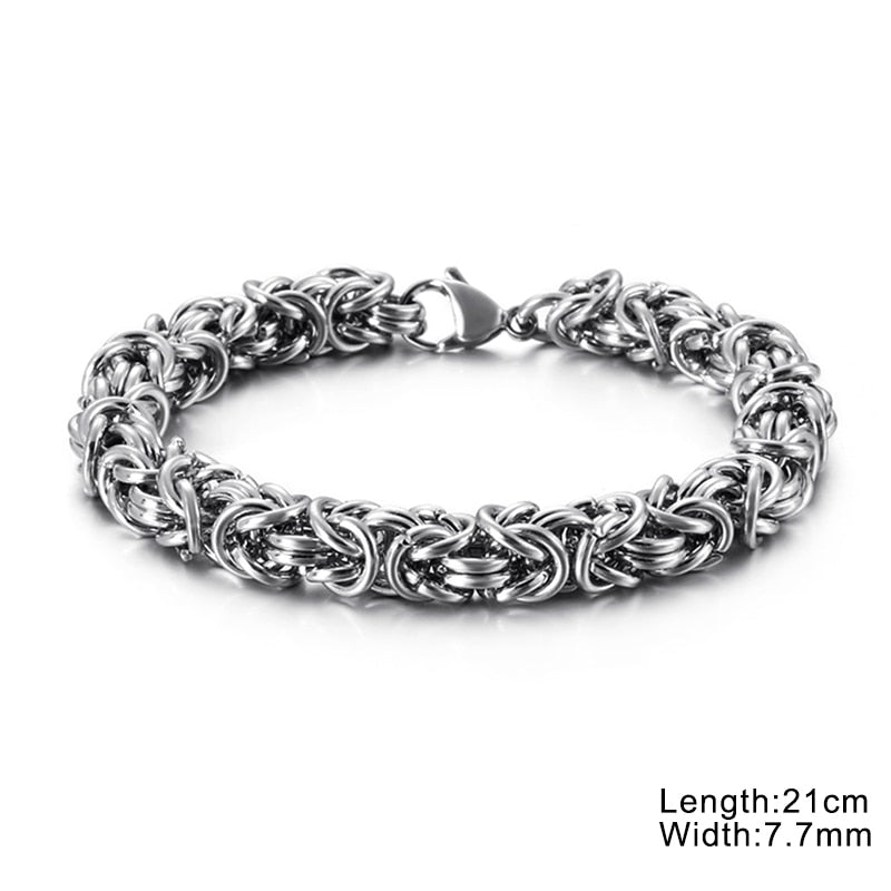 Wholesale Stainless Steel Chain Bracelet Men Irregular Cool Armband Bracelets Male Jewelry