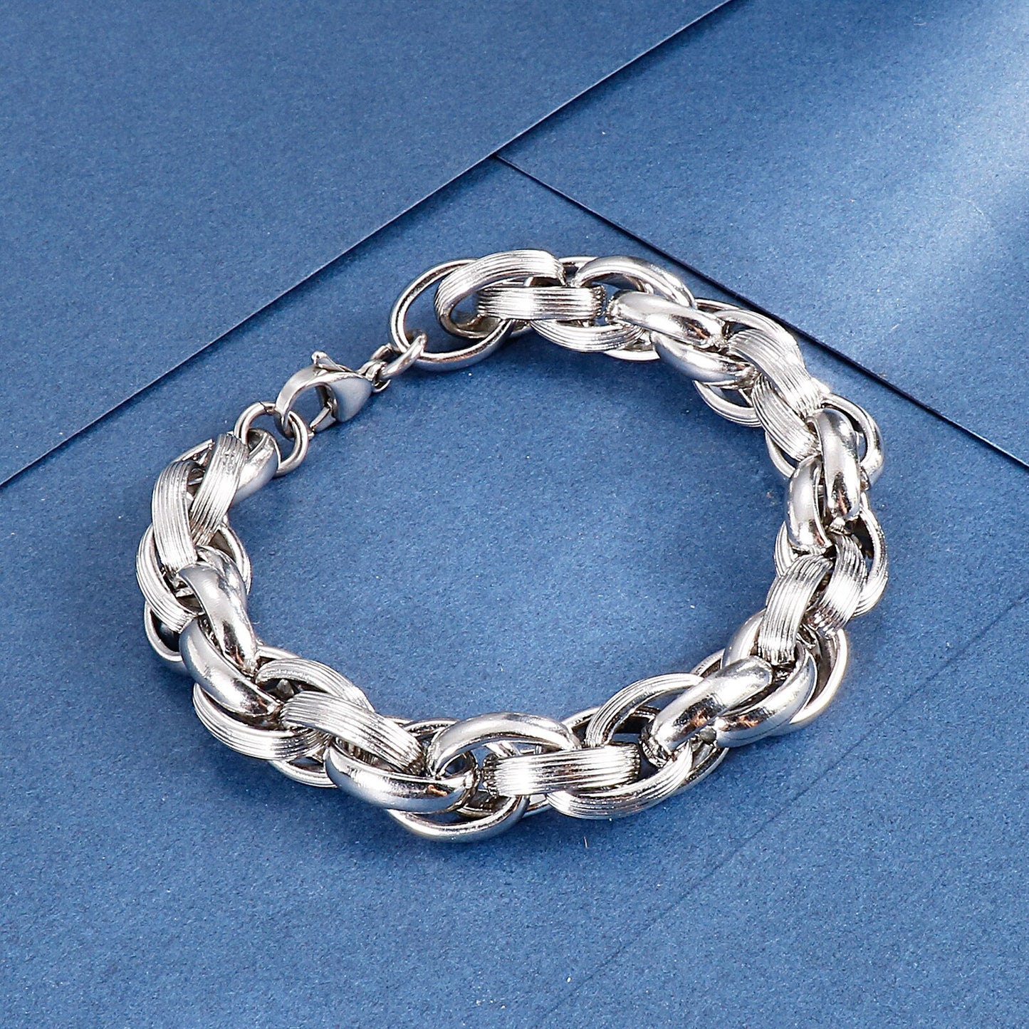 Double Link Anchor Chain Bracelet