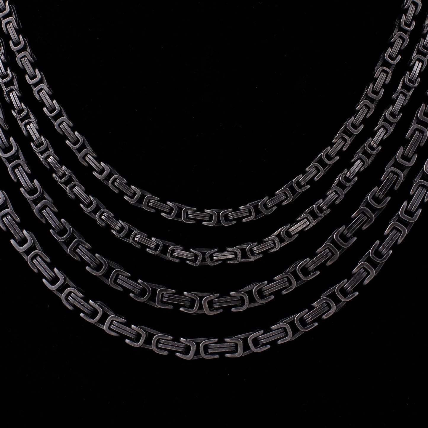 Square Box Matte Necklace Chain