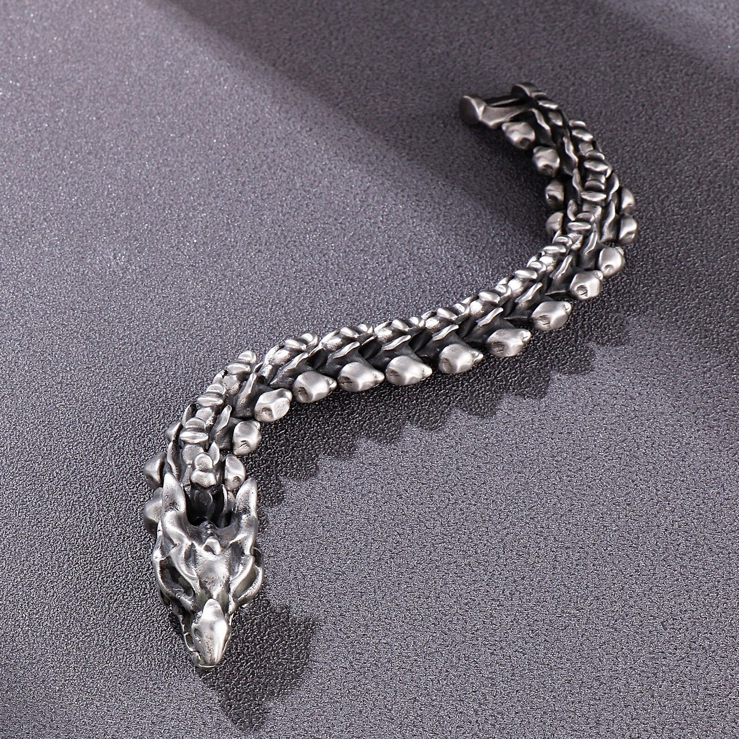 Retro Animal Skeleton Chain Men's Bracelet Punk Vintage Stainless Steel Bangle New Design Jewelry