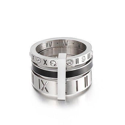 Roman Numerals Engagement Ring