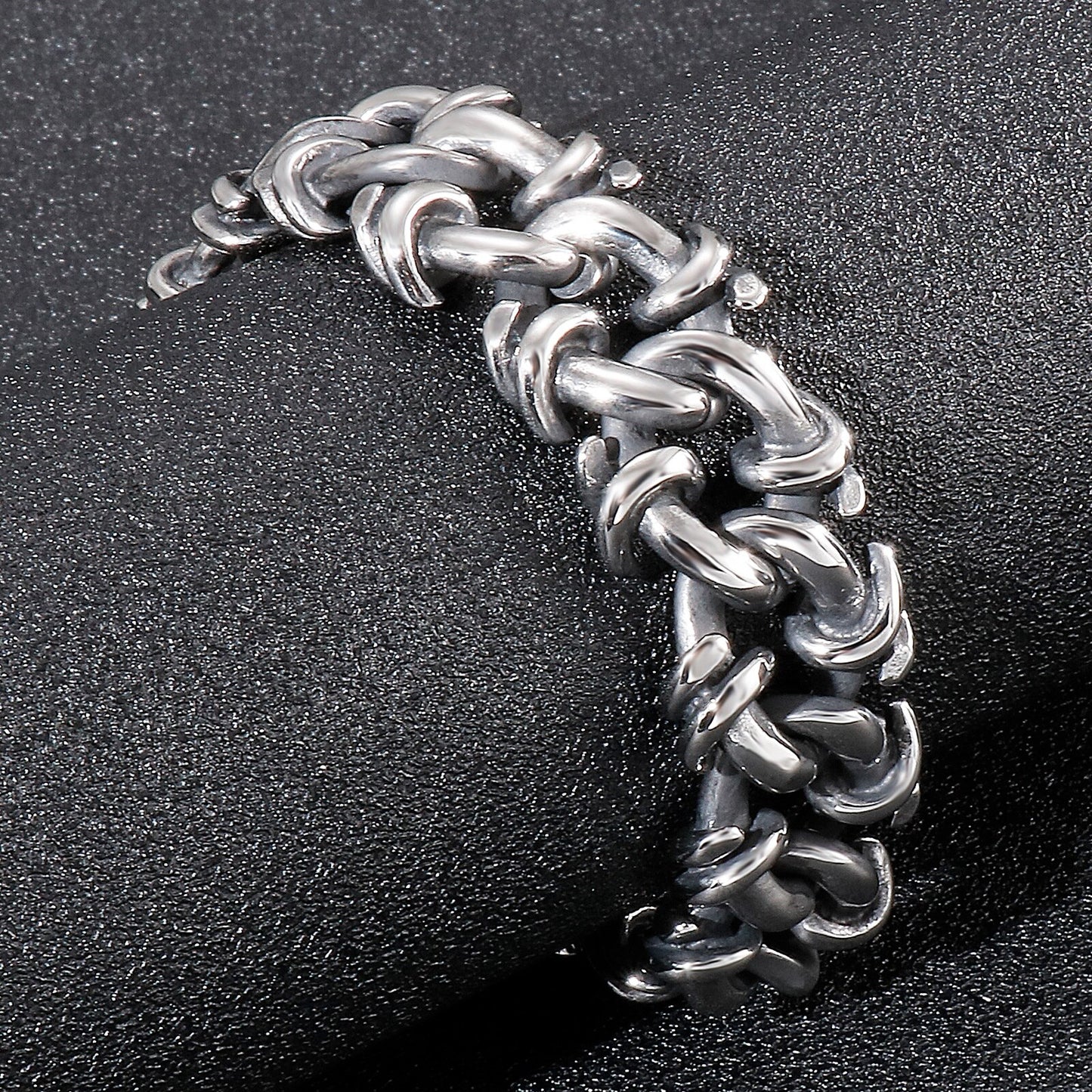 Irregular Special Design Metal Link Chain Men Bracelet Stainless Steel Viking Fashion Jewelry 2021