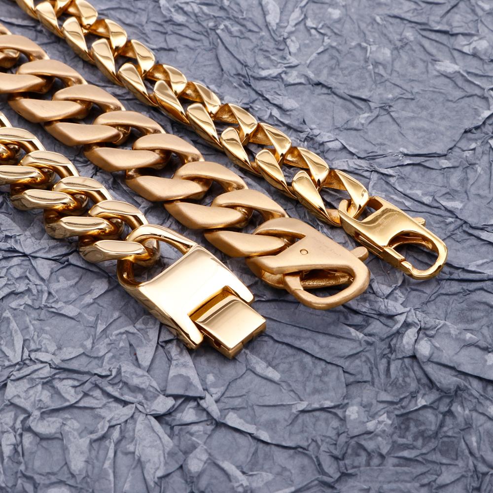 Gold Finish Broad Link Cuban Bracelet