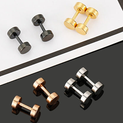 Hand Weight Barbell Stud Earrings