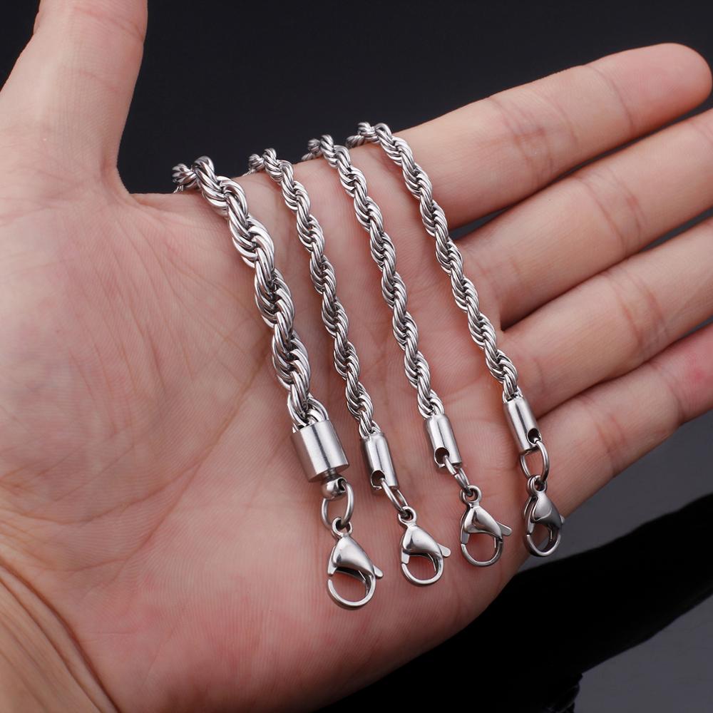 Vintage Color Twisted Singapore Snake Link Stainless Steel Chain For Men Fashion Jewelry