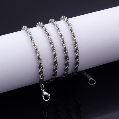 Vintage Color Twisted Singapore Snake Link Stainless Steel Chain For Men Fashion Jewelry