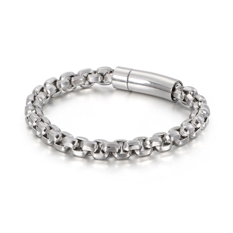 Vintage Color Stainless Steel Retro Charm Link Chain Bracelet For Men Fashion Jewelry