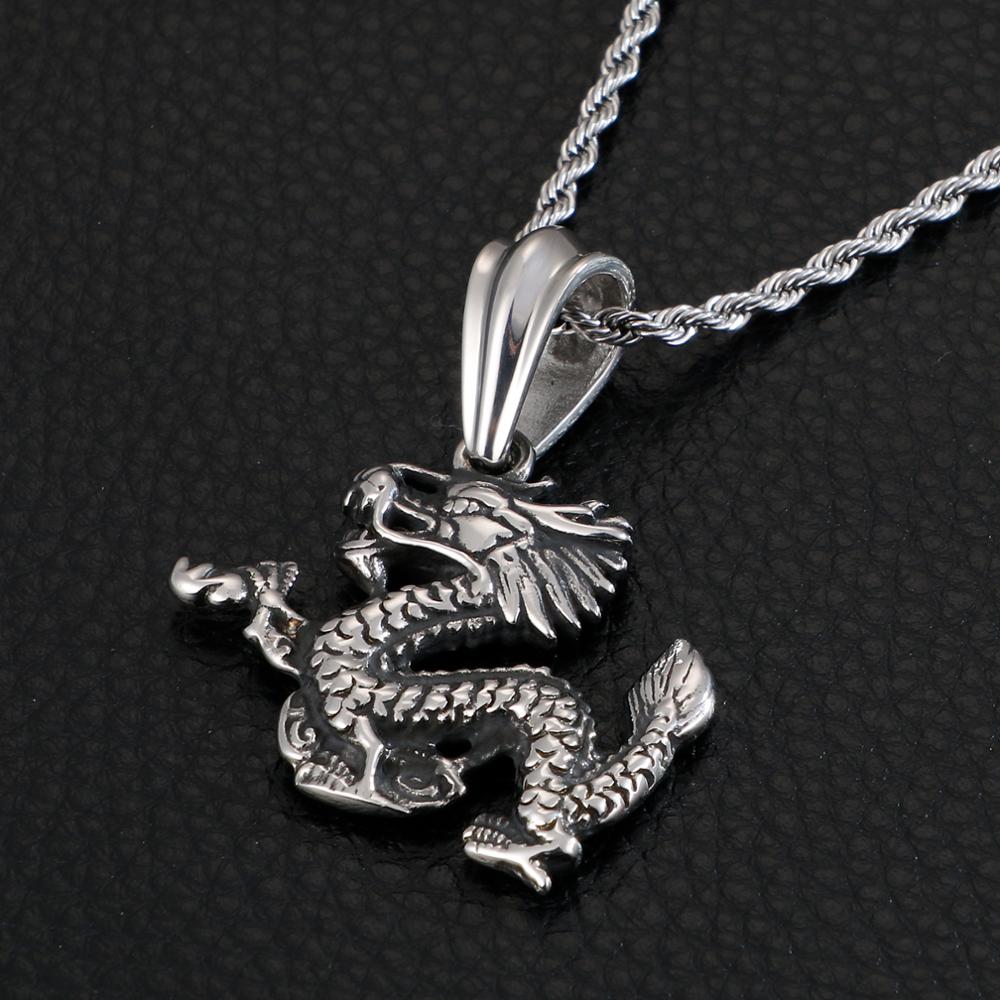Bold Dragon Pendant Necklace