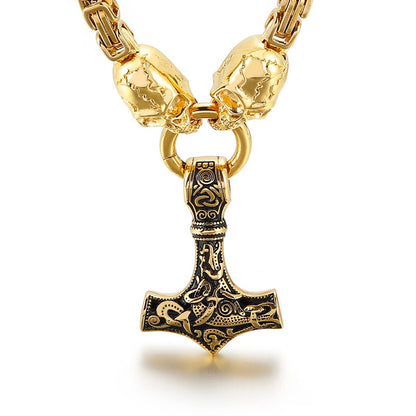 Skull Byzantine Chain Box Chain King's Chain With Pendant Option
