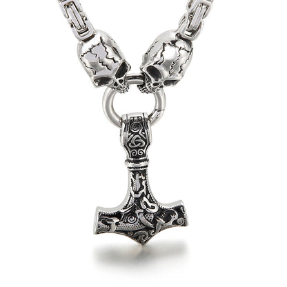 Skull Byzantine Chain Box Chain King's Chain With Pendant Option