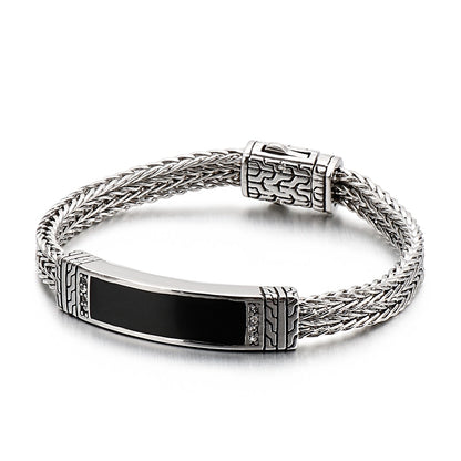 Mesh Chain Bracelet Stainless Steel Charm Viking Minimalist Bracelets Men Fashion Jewelry