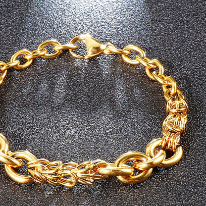 Contrast Chain Bracelet Variable Link Size Statement Bracelet
