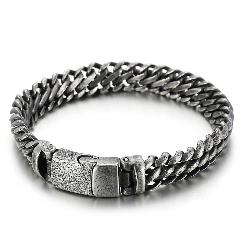 Dual Strand Weathered Chain Bracelet