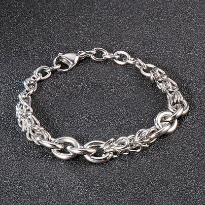 Contrast Chain Bracelet Variable Link Size Statement Bracelet