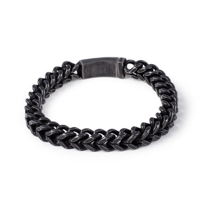 Reverse Weave Wheat Chain Bracelet