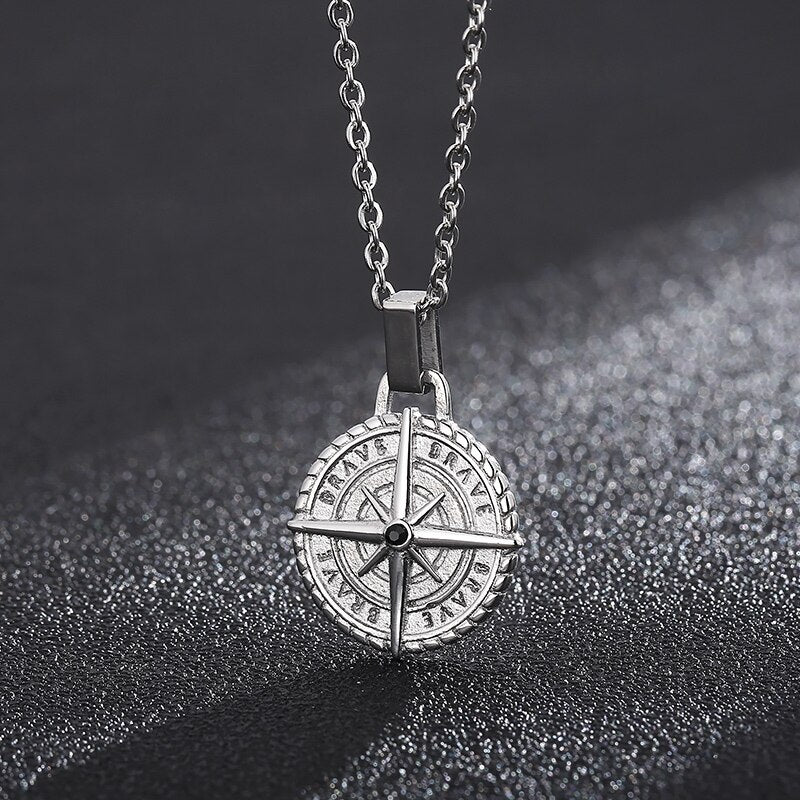 Cross Compass Pendant Necklace
