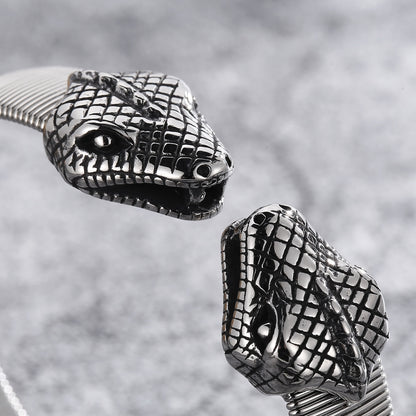 Serpent Bangle Animal Charm Bracelet