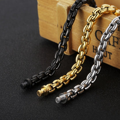 Anchor Chain Thick Gauge Post Clasp Bracelet