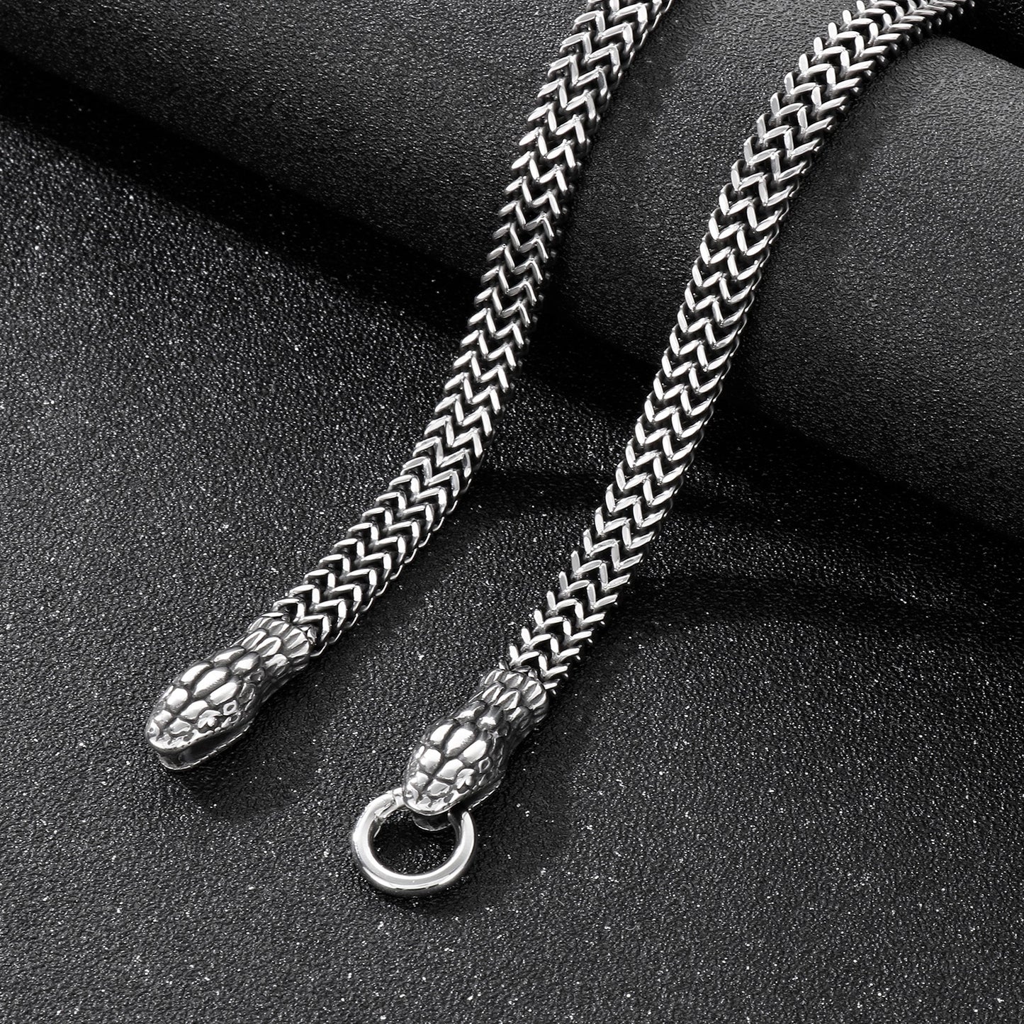 Dual Serpent Super Heavy Chain Necklace