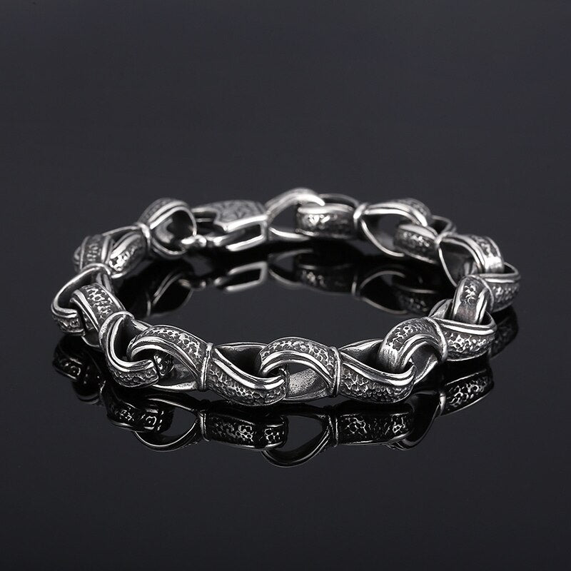 Ancient Warrior Hand-Roughed Twisted Chain Bracelet