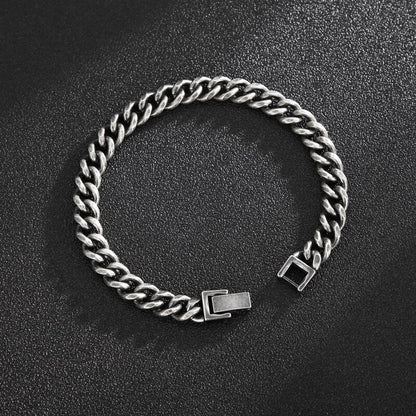 Vintage Men's Figaro Chain Bracelets Stainless Steel Cuban Chain Bracelets For Men Gothic Bangle Cool Boys Jewelry
