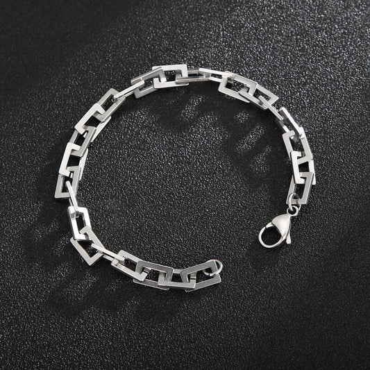 Modern Square Link Chain Bracelet