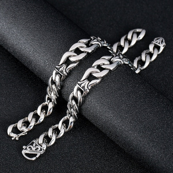 Viking Curb Cuban Chain Bracelet Color Polished Wholesale Link Chain Charm Cool Punk Men Bracelets Jewelry